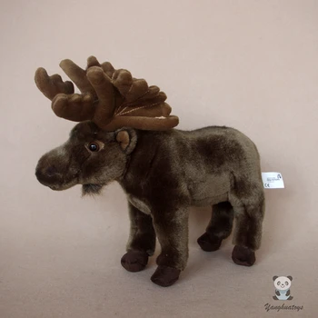 Plyšové Zvieratko Hračka Moose Bábiky Simulácia Elk Bábika Deti Hračky Euroázijských Vianočné Darčeky