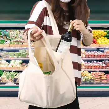 Plátené tašky ženy veľká nákupná taška plátno opakovane s potravinami taška plátno veľké tote bag bavlnená taška cez rameno ženy supermarket taška