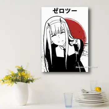 Plátno Anime Nula Dva 002 Kawaii Úsmev, Obrázky, Domáce Dekorácie, Obrazy Plagát HD Vytlačí Wall Art Modulárny Obývacia Izba Rámovanie