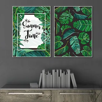 Plátno na Maľovanie na Stenu plagát Obrázky rastlín Plátno Plagát domova abstraktné umenie, tlač na plátno pre obývacia izba č rám