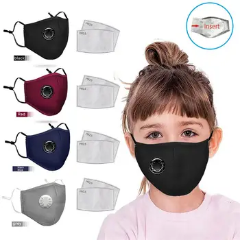 PM2.5 Tvár Masky pre Dospelých Deti Masky, Dýchacie Ventily Umývateľný opakované použitie Filtra Pad Znečisťovanie Uhlíkom deti Masky