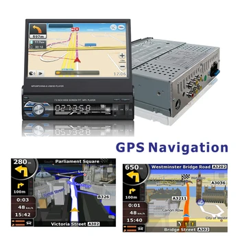 Podofo 1din autorádia GPS Navigácie 7