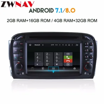 Podpora optických vlákien zosilňovač Android 8.0 Auto DVD prehrávač Hlavy jednotky Na Mercedes Benz SL R230 2001-2004 Auta GPS Navigácie Rádio