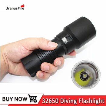 Podvodná 100M Potápanie Nepremokavé Potápačská Baterka XM-L2 LED Biele Svetlo, Silu 32650 Batérie