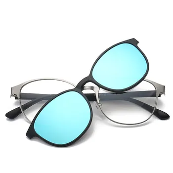 Polarizované Magnetické slnečné Okuliare s Klip Ženy Muži Klasické Zrkadlo UV400 Okuliare 2018 Teplé Odtiene oculos de sol feminino