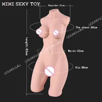 Polovica tela skutočný pocit sex bábika pevné bábika s kovovou kostrou z reálneho života obrátený model dva otvory muž masturbator dospelých, sexuálne hračky