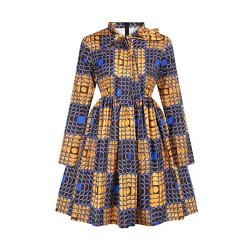 Polyester Afriky Šaty Pre Ženy 2021 Jar Leto Midi Šaty Dámske Afriky Elegantné Dashiki Tlač Župan Afrike Oblečenie
