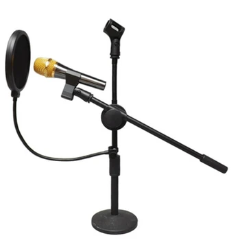 Pop Filter Štúdiový Mikrofón Nahrávanie Sprej Stráže Dvojité sito Čelné sklo Studio Professional MPF-6 6-Palcový Otočný Mount