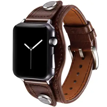 Popruh Pre Apple hodinky kapela 44 mm 40 mm Kožené Putá Náramok watchband iWatch kapela 42mm 38mm correa Apple hodinky série 6 se 5 4 3