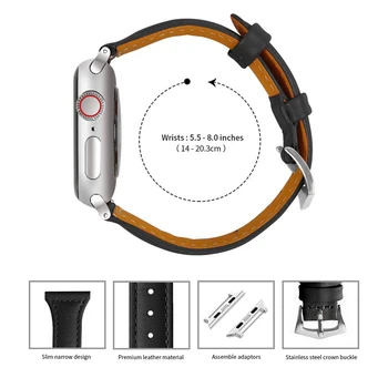 Popruh pre apple hodinky kapela 44 mm 42mm 38 mm 40 mm Originálny Kožený náramok watchband pre iwatch série 6/5/4/SE/3/2/1 zápästie pásu