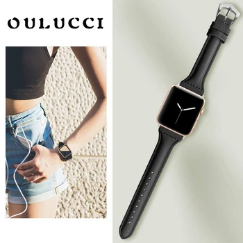 Popruh pre apple hodinky kapela 44 mm 42mm 38 mm 40 mm Originálny Kožený náramok watchband pre iwatch série 6/5/4/SE/3/2/1 zápästie pásu