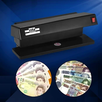 Portable Multi-Currency Falšované Bill Detektor Ultrafialové Dual UV Svetlo Detekcie Stroj Hotovosti Poznámka Bankoviek Checker Tester