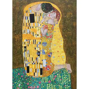Portrét Ženy, umelecké diela milovníkov maľovania kiss gustav klimt olejomalieb gold leaf ručne vyrábané umelecké plátno na stenu miestnosti dekor
