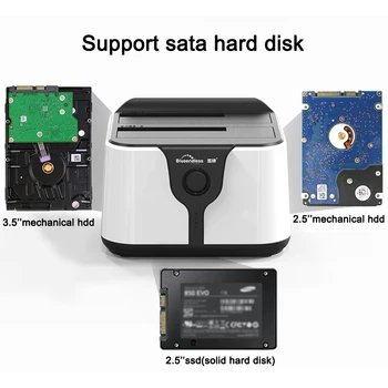 Poslať z RU Hdd 5Gbps Super Rýchlosť Sata, Usb 3.0, 2 Bay Pevný Disk Dokovacej Stanice Plastové Adaptéra Pevný Disk 2.5