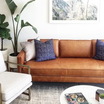 Post-moderné svetlo luxusný gauč obývacia izba kombinácia koža minimalistický prispôsobiteľné gauči