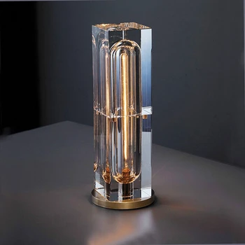 Postmoderných Crystal LED stolná Lampa Minimalistický Luxusný Stôl, Svetlá Obývacia Izba, Spálňa, Nočné Umenie Domova Osvetlenie Zariadenie