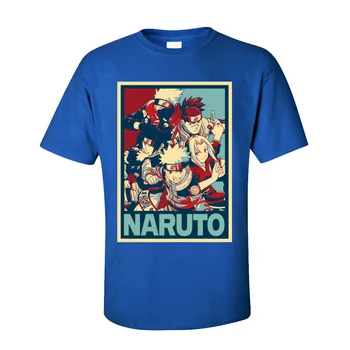 Posádky Krku Muži T-Shirt Tlač Naruto Červená Dúfam, že Čistá Bavlna Krátky Rukáv Topy T Shirt 2020 Populárne Ležérny Top T-shirts Anime