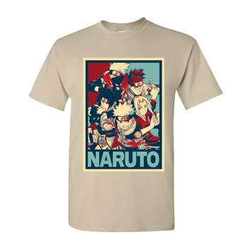 Posádky Krku Muži T-Shirt Tlač Naruto Červená Dúfam, že Čistá Bavlna Krátky Rukáv Topy T Shirt 2020 Populárne Ležérny Top T-shirts Anime