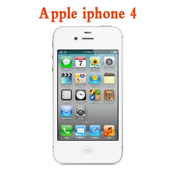 Používa Apple iPhone 4 Originálny Továreň Odomknutý iPhone 4 IOS Dual Core WIFI WCDMA Mobile Mobilný telefón Dotykový Displej inteligentného telefónu
