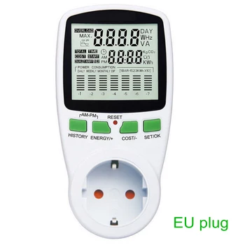 Power meter Digitálne 230V digitálny wattmeter NÁS EÚ veľká BRITÁNIA AU energie meter watt monitor elektriny schéma Meracej zásuvky analyzer 5