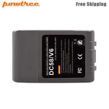 Powtree 21.6 V 4.0 Ah Li-ion Batéria Náhradná pre Dyson Batérie V6 DC61 DC62 DC72 DC58 DC59 DC72 DC74 965874-02