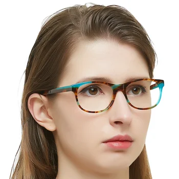 Počítač Anti-blue Ray Ženy Okuliare Jasný Objektív Optický Rámy Modré Svetlo Okuliare Farebné Acetát Okuliare OCCI CHIARI ARA