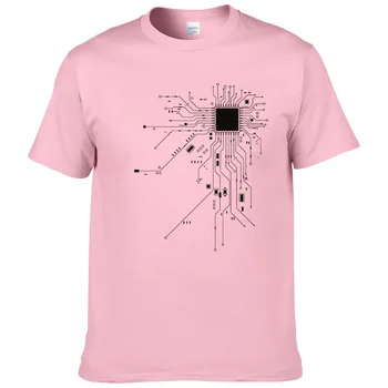 Počítač CPU Core Srdce T-Shirt pánske GEEK, Blbecek Freak Hacker PC Gamer Tee Letné Krátke Bavlnené Tričko Euro Veľkosť #303