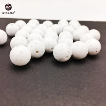 Poďme Urobiť Dieťa Silikónové Perličiek Žula 100pc Kolo 12 mm-15 mm Organické Silikónové Šperky Diy Počiatočných Príslušenstvo DIY Korálky Teether
