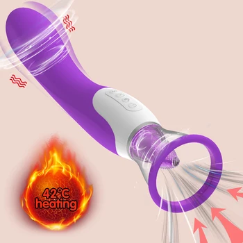 Pošvy Sania Vibrátor 10 Rýchlosť Jazyk Upozorňuje Orálny Sex Sacie Čarovná Palička Stimulátor Klitorisu Sexuálne Hračky Pre Ženy Masturbator