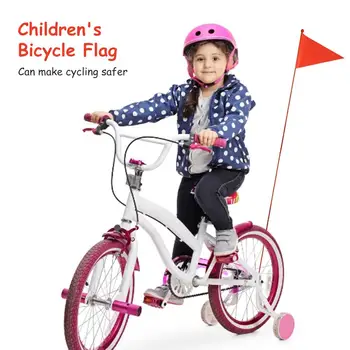 Požičovňa Bezpečnosti Vlajka Deti Bicykli Bezpečnosti Trojuholníkové Vlajka S Upevnenie Na Stenu Pre Chlapcov, Dievčatá, Jazda Na Bicykli