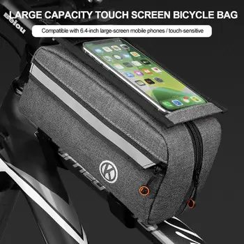 Požičovňa Predný Rám MTB Bike Taška Nepremokavé Dotykový Displej Top Inch Phone Bag Prípade Cyklistické Príslušenstvo Sedlo Taška Športové Vonkajšie