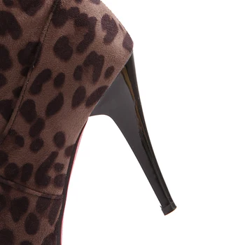 PQECFS Veľká veľkosť 34-43 vysoká kvalita teplej predaj jar & jeseň nové módne ženy pu kožené leopard 6 farieb vysoké topánky