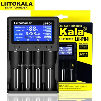 Pravý / Pôvodné LiitoKala Lii-500S Lii-S6 Lii-PD4 Lii-500 nabíjačka pre 18650 26650 21700 AA AAA batérie, LCD displej