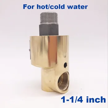 Pravý/Ľavý závit Jednosmerný vody teplej/studenej mosadz otočný konektor rotujúce spoločné 1-1/4 palca 50C 120 stupňov C rotačné