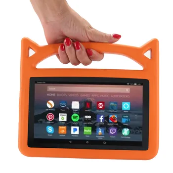 Pre Amazon Kindle Fire, 7 2017 7 palcový Tablet prípade deti ShockProof EVA Gumová Rukoväť Tablet kryt Stojan Prípade 1018#2