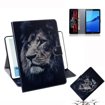 Pre Amazon Kindle Paperwhite 1 2 3 4 Tablet Prípade Flip Cover Stojan Kožené Peňaženky Farebné kresby Tiger, Lev Sova Kvet