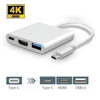 Pre Apple Pre Spínač Typ-C Pre Adaptér Hdmi Prevodník, HDMI, USB, Tri-V-Jednom Converter Rozbočovač Usb 3.0 Multi-Function Converter 2020