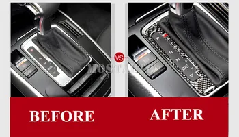 Pre Audi A5 S5 Uhlíkových Vlákien Konzoly Gear Box na Displej Obrazovky Kryt 2008-2016 1pcs Auto Doplnky Interiéru Auta Dekor Auto Výbava
