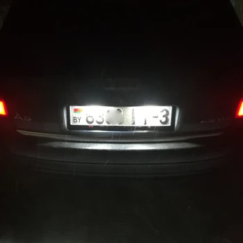 Pre Audi Canbus LED špz Svetlo poznávacia Lampa Xenon White pre A6 C5 4B Avant/Vozeň 1998-2005 RS6 Plus 2003-2005 2 KS