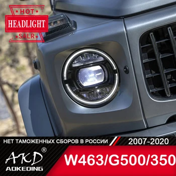 Pre Auto Benz W463 G500 Vedúci svetlo 2007-2020 Auto Príslušenstvo Deň Beží Svetla DRL H7 LED Bi Xenónové Žiarovky G350 G55 G63 Svetlomety