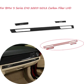 Pre BMW 3 Series E90 2005~2012 Auta, Dekorácie, Nálepky Co-pilot Vody Držiak Panel Dekorácie Kryt Výbava Uhlíkových Vlákien LHD