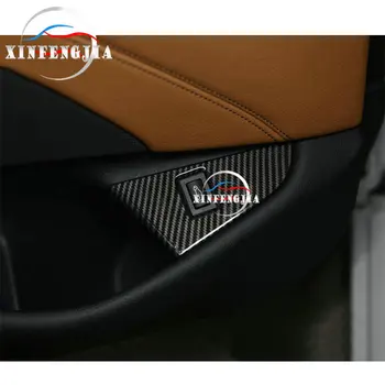 Pre BMW 5 Series G30 18-19 Uhlíkových Vlákien Farby, Vzadu Kufor Otvoríte Prepnúť Tlačidlo Panel Výbava Kryt