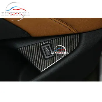 Pre BMW 5 Series G30 18-19 Uhlíkových Vlákien Farby, Vzadu Kufor Otvoríte Prepnúť Tlačidlo Panel Výbava Kryt