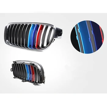 Pre BMW Série 5 GT F07 5GT 528i 535i k550i 2009-2016 3D color M Styling Prednej Mriežky, Trim Pásy Gril Kryt Nálepky