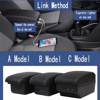 Pre Chevrolet Spark III opierkou box univerzálny auto stredovej konzoly úprava príslušenstvo dvojité vznesené USB