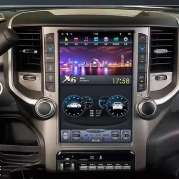 Pre Dodge RAM 1500 Rádio Android 9.0 4+128G 2018-2020 Auto Multimediálny Prehrávač Tesla Štýl Displej Audio Stereo PX6 Auto Vedúci Jednotky
