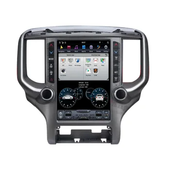 Pre Dodge RAM 1500 Rádio Android 9.0 4+128G 2018-2020 Auto Multimediálny Prehrávač Tesla Štýl Displej Audio Stereo PX6 Auto Vedúci Jednotky