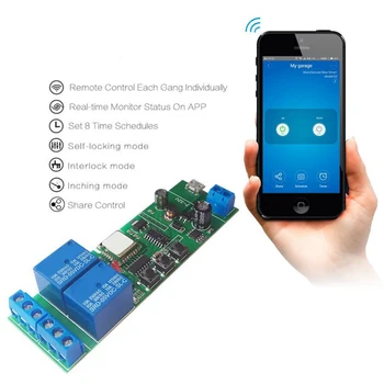 Pre Ewelink Bezdrôtový WiFi Smart Home Switch Modul WiFi Inching Relé Momentálny/Self-Locking/Západka pre Alexa Domovská stránka Google IFT