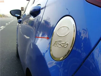 Pre Ford Fiesta 2009-2012 Vysoko kvalitnej nerezovej/ABS Chrome Palivovej nádrže kryt dekorácie Patch Anti-scratch ochranu Auto styling