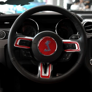Pre Ford Mustang 2016 2017 Interiéru Auta Volant Shelby Cobra Kôň Logo, Znak Karbónová Nálepka Auto Styling